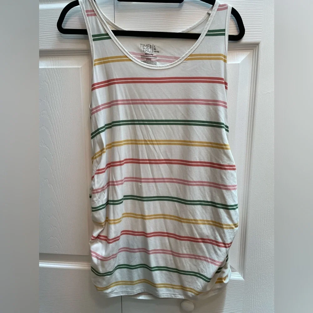 Time & Tru Maternity Stretch Tank Top Size Large - Picture 11 of 12